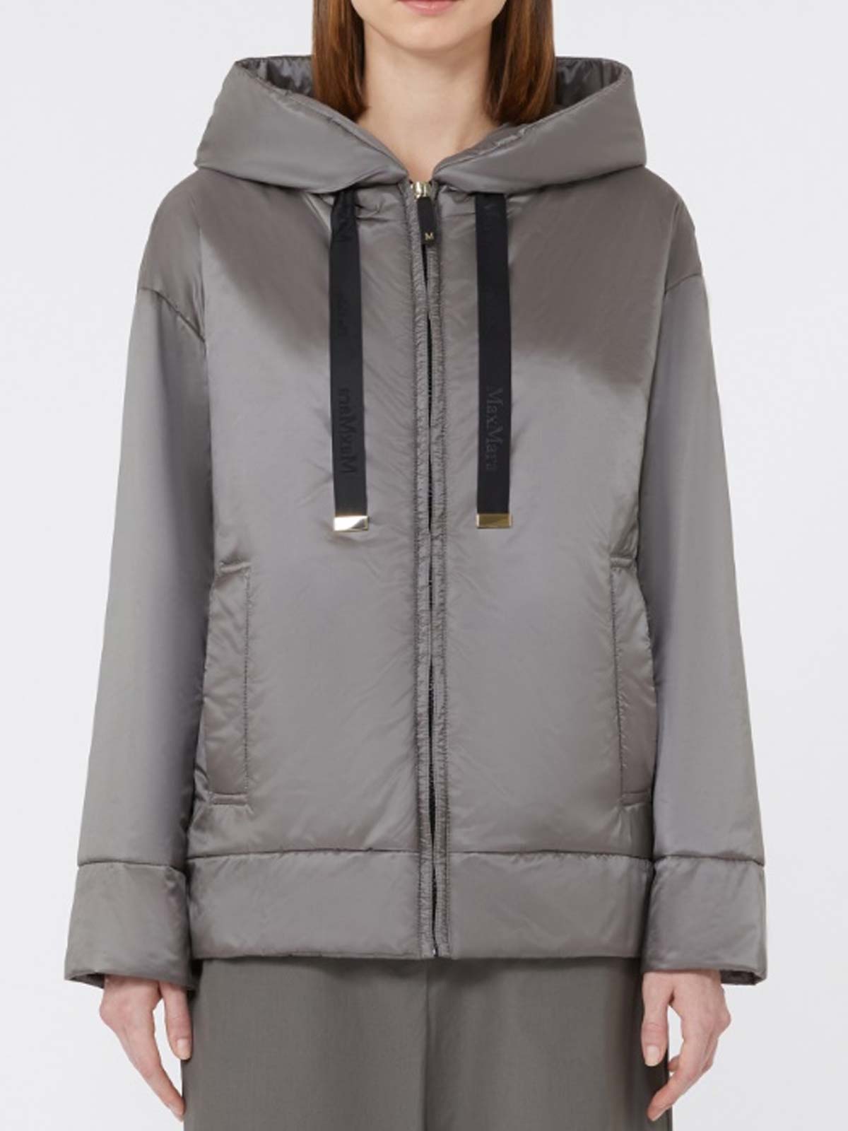 ブルゾン Mm The Cube Dark Grey Polyester Daria Padded Jacket Max Mara The Cube Daria gray jacket | Quaranta Boutique Max